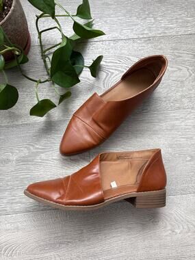 Universal Thread Wenda D'orsay Cut Out Ankle Boots Size 9 Cognac Tan